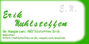 erik muhlsteffen business card